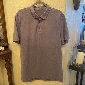 LULULEMON Men Purple Polo Shirt Size Large